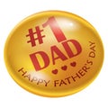 Happy father`s day lapel pin design