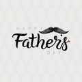 Happy Father`s Day lettering phrase. Hand drawn Fathers day greeting text. Black and white quote. poster, prints, card design