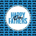 Happy father's day message with mustache and bow tie background