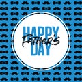 Happy father's day message with mustache and bow tie background