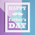 Happy Father`s day Pastel Candy Colours Background. Flat lay minimalism Father day greeting card.