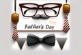 Happy Father\'s Day poster promotional booklet, postcard Father\'s Day inscription