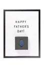 Happy father`s day text on letter board isolated on white