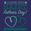 Bright Typographic Father`s Day card