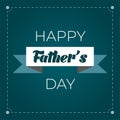 Happy Father s Day. Typography design for greeting cards, web banners. Retro styled calligraphy with blue background and