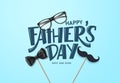 Happy father`s day vector background design. Father`s day greeting text Royalty Free Stock Photo