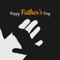 Happy father\'s day vector silhouette illustration