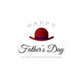 Happy Father`s Day! You are the best dad in the world. Greeting card for holliday with hat.