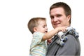 Happy father and son playing Royalty Free Stock Photo