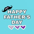 Happy father's day wishes greeting card on abstract background with colorful pattern, graphic design illustration wallpaper Royalty Free Stock Photo