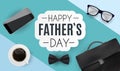 Happy Fathers Day Background. Best Dad Vector Illustration