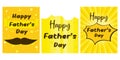 Happy Fathers Day beer card. Greeting superhero banner for dad