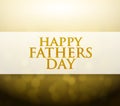 Happy Fathers Day bokeh light sign Royalty Free Stock Photo