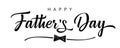 Happy Fathers Day bow tie typography banner