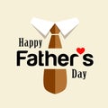 Happy fathers day brown necktie design