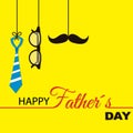 Happy fathers day. Card with accessories man Royalty Free Stock Photo
