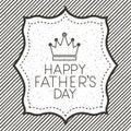 Happy fathers day card with king crown