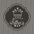 Happy fathers day card with king crown Royalty Free Stock Photo