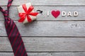 Happy Fathers Day card on rustic wood background Royalty Free Stock Photo