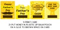 Happy Fathers Day cash gift. Print and use with plastic lip balm pouch. Superhero card with comic effect on background