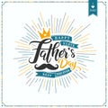 Happy Fathers Day.Design Elements For Greeting Card