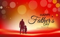 Happy Fathers Day flyer, banner , poster and greeting Card with beautiful bubles background. Vector illustration