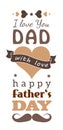 Happy Fathers Day greeting card Royalty Free Stock Photo