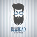 Happy Fathers Day greeting card design for hipster men`s event