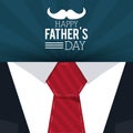 Happy fathers day. greeting card. invitation necktie decor