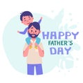 Happy fathers day greeting card Royalty Free Stock Photo
