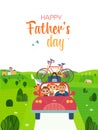 Happy Fathers Day Holiday Cute Greeting card