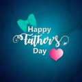Happy fathers day invitation greeting card and background with bow