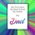 Happy fathers day. Letter to my father