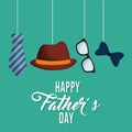 happy fathers day letters emblem and related icons image