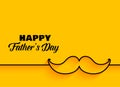 Happy fathers day minimal yellow background