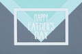 Happy Fathers Day multicoloured paper texture minimalism background. Minimal geometric shapes Happy Fathers Day greeting card.