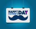 happy fathers day mustache hanging sign