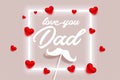 Happy fathers day nice greeting design