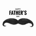 Happy fathers day nice mustache card design