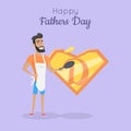 Happy Fathers Day Poster. Daddy Great Cooker