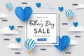 Happy Fathers Day Sale background, banner, poster or flyer design