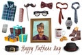 Happy Fathers Day Set Royalty Free Stock Photo