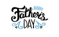 Happy Fathers day text for lettering card vector illustration isolated on white background