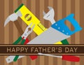 Happy Fathers Day Tools Illustration