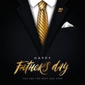 Happy Fathers day illustration - greeting card Royalty Free Stock Photo