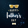 Happy fathers day wishes design vector background. Fashion father greeting reward. Dad poster for print or web. Modern
