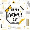 Happy fathers day wishes design vector background