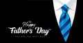 Happy Fathers Day You are the best Dad calligraphy with blue striped necktie and men`s suit Royalty Free Stock Photo