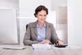 Happy female accountant Royalty Free Stock Photo