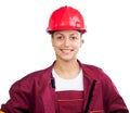 Happy female construction worker Royalty Free Stock Photo